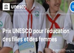 Edition 2026 du Prix UNESCO pour l'Education des Filles et des Femmes 