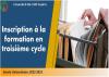 Inscription à la formation en troisième cycle 2022-2023